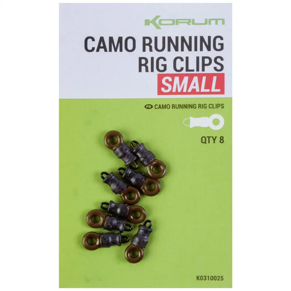 Korum Running Rig Clips, Camo 3 Korum Running Rig Clips, Camo