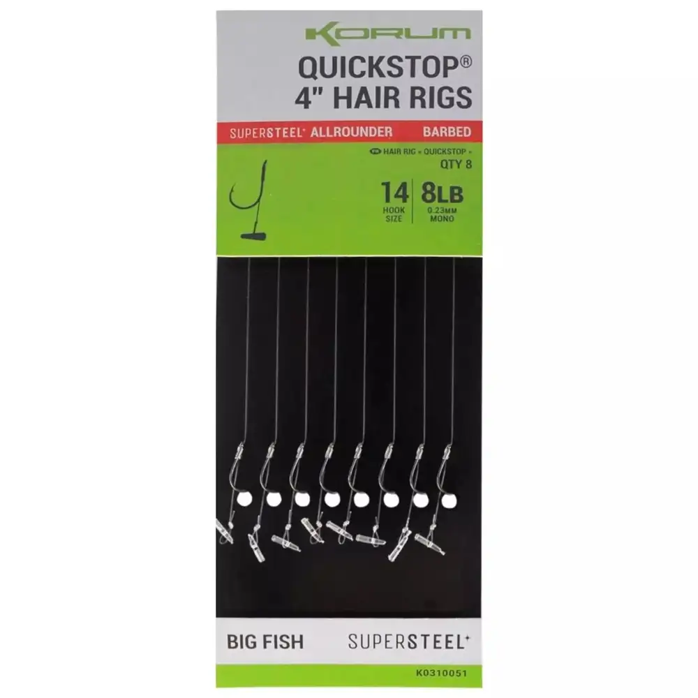 Korum Big Fish Haarvorfach Mit Quickstop, 4” 5 Korum Big Fish Haarvorfach Mit Quickstop, 4” – Bild 3