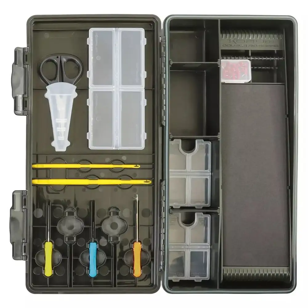 Korum Maxi Rig Manager, Gerätebox Mit Inhalt 3 Korum Maxi Rig Manager, Gerätebox Mit Inhalt