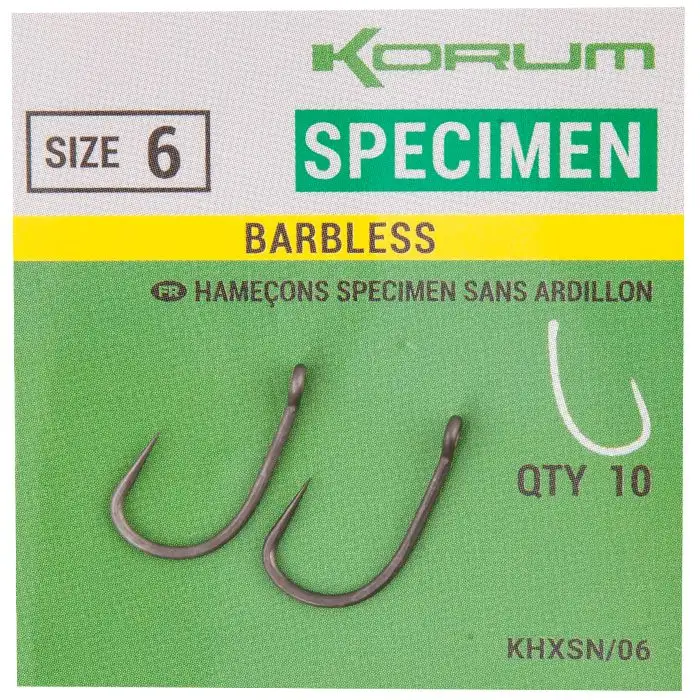 Korum Xpert Specimen Haken, Ohne Widerhaken 3 Korum Xpert Specimen Haken, Ohne Widerhaken